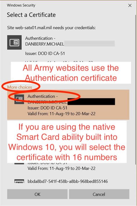 site militarycac.org smart card error 403.7|MilitaryCAC's Use your CAC on Windows 10.